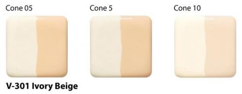 AMACO Velvet Underglaze V-301 - Ivory Beige - 2 fluid oz.
